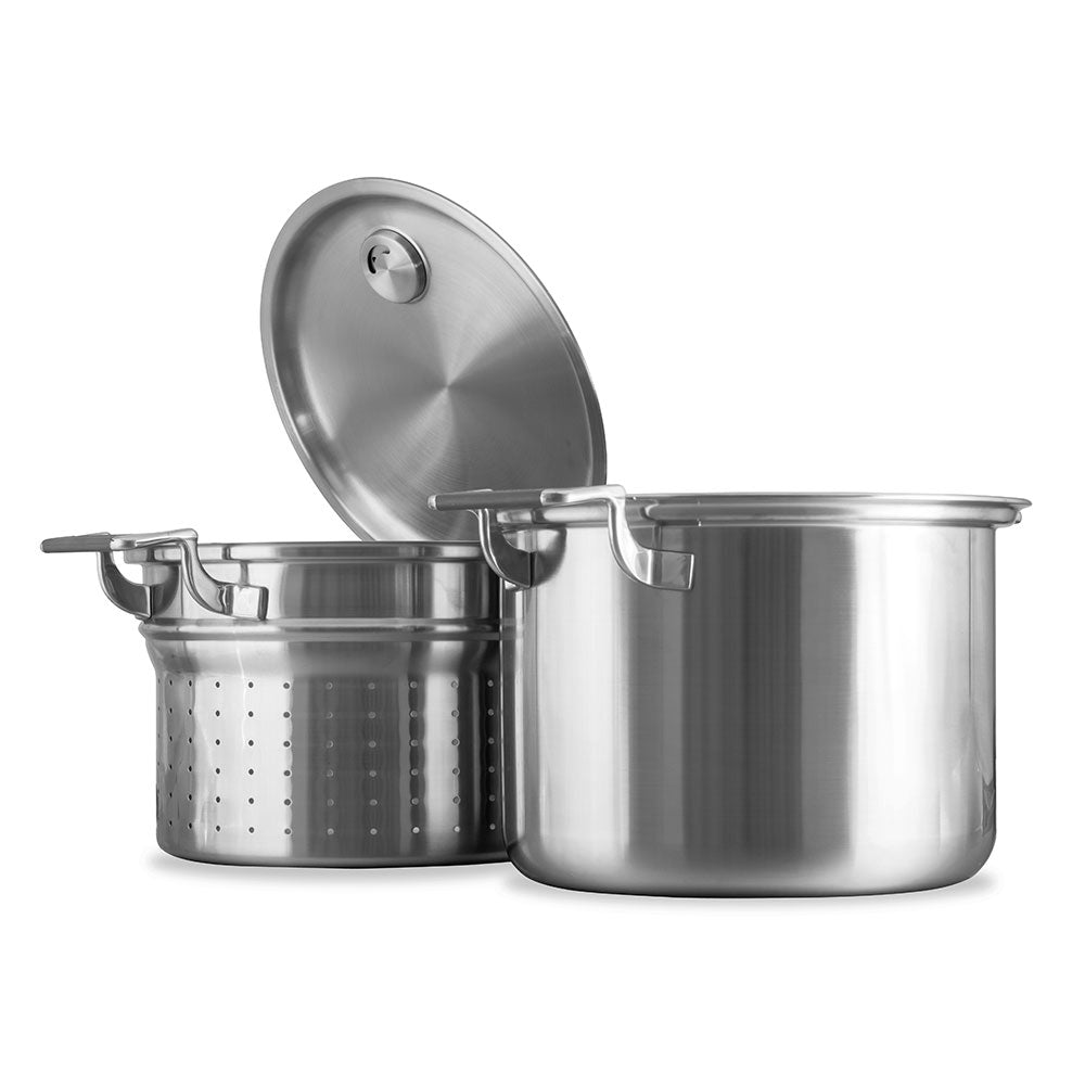 GrandTies Tri-Ply Stainless 9-Piece Induction Pots and Pans Set, Casserole,  Stockpot, Saute Pan, Sauce Pan, Frying Pan, Kitchen Cooking Pot with Lid