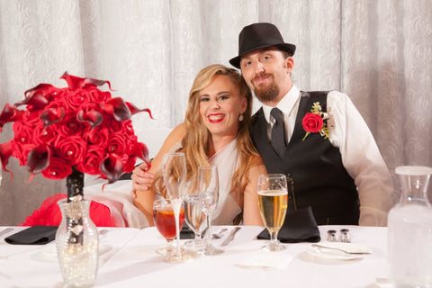 Joe and Jenny at Wedding Table