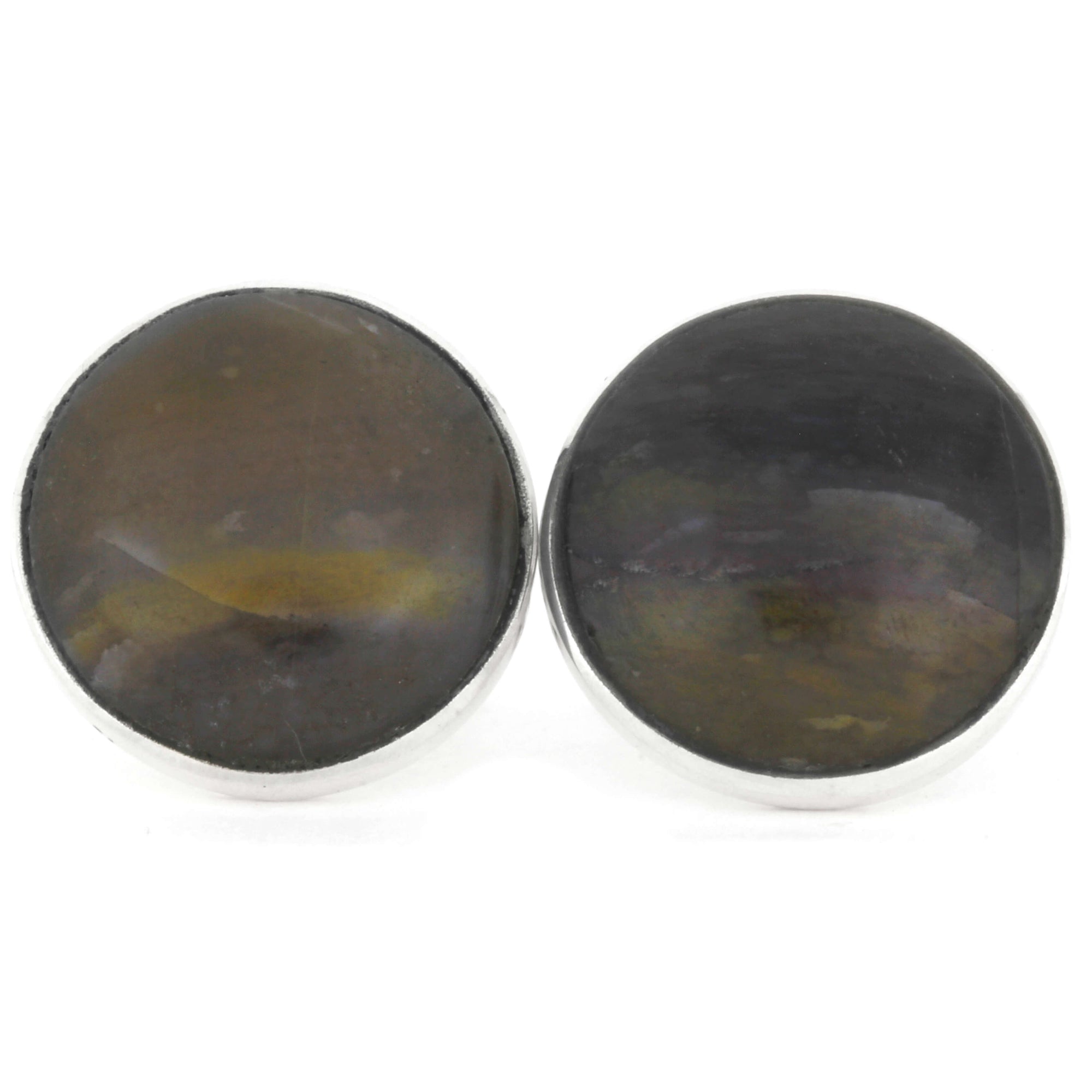 Petrified Wooden Cuff Links Made With Sterling Silver-RS9553 - Jewelry ...