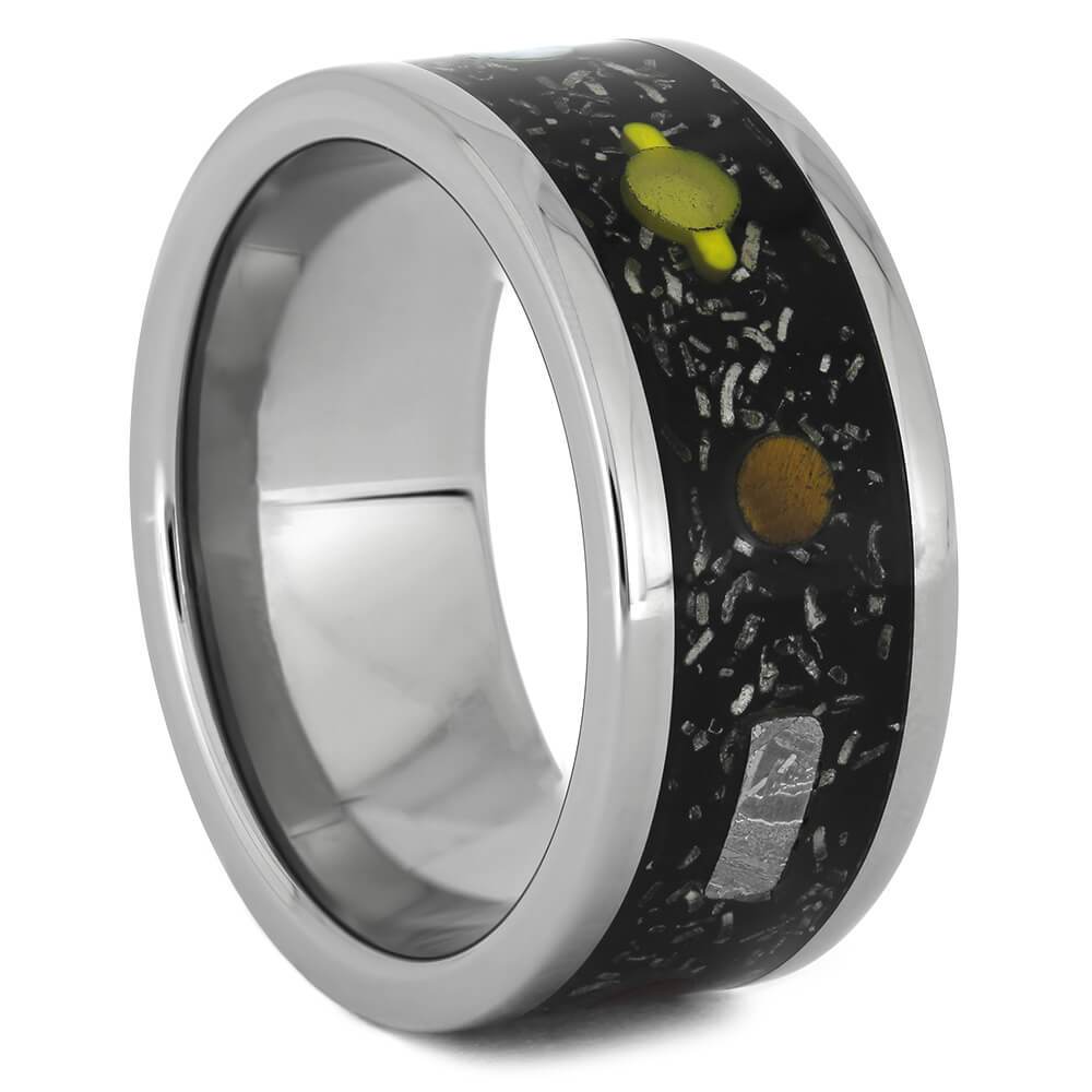 Platinum Meteorite Ring