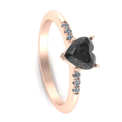 black onyx engagement ring