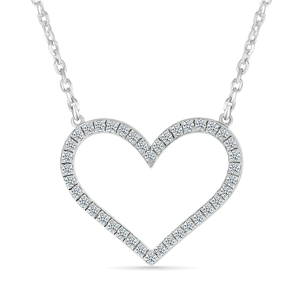 Bvlgari White Gold And Illusion Set Diamond Heart Pendant Necklace  Available For Immediate Sale At Sotheby's