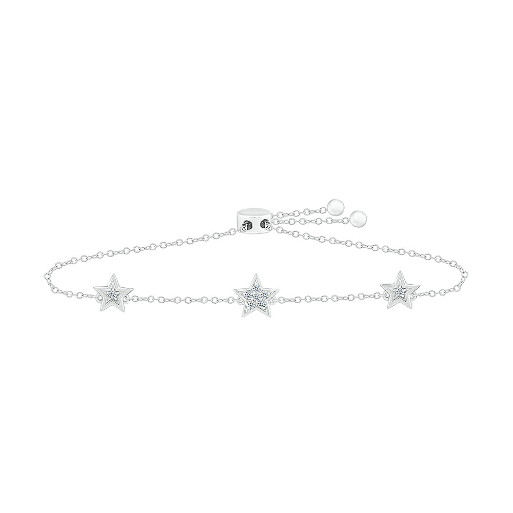 Star Bolo Bracelet with Diamonds | Jewelry by Johan