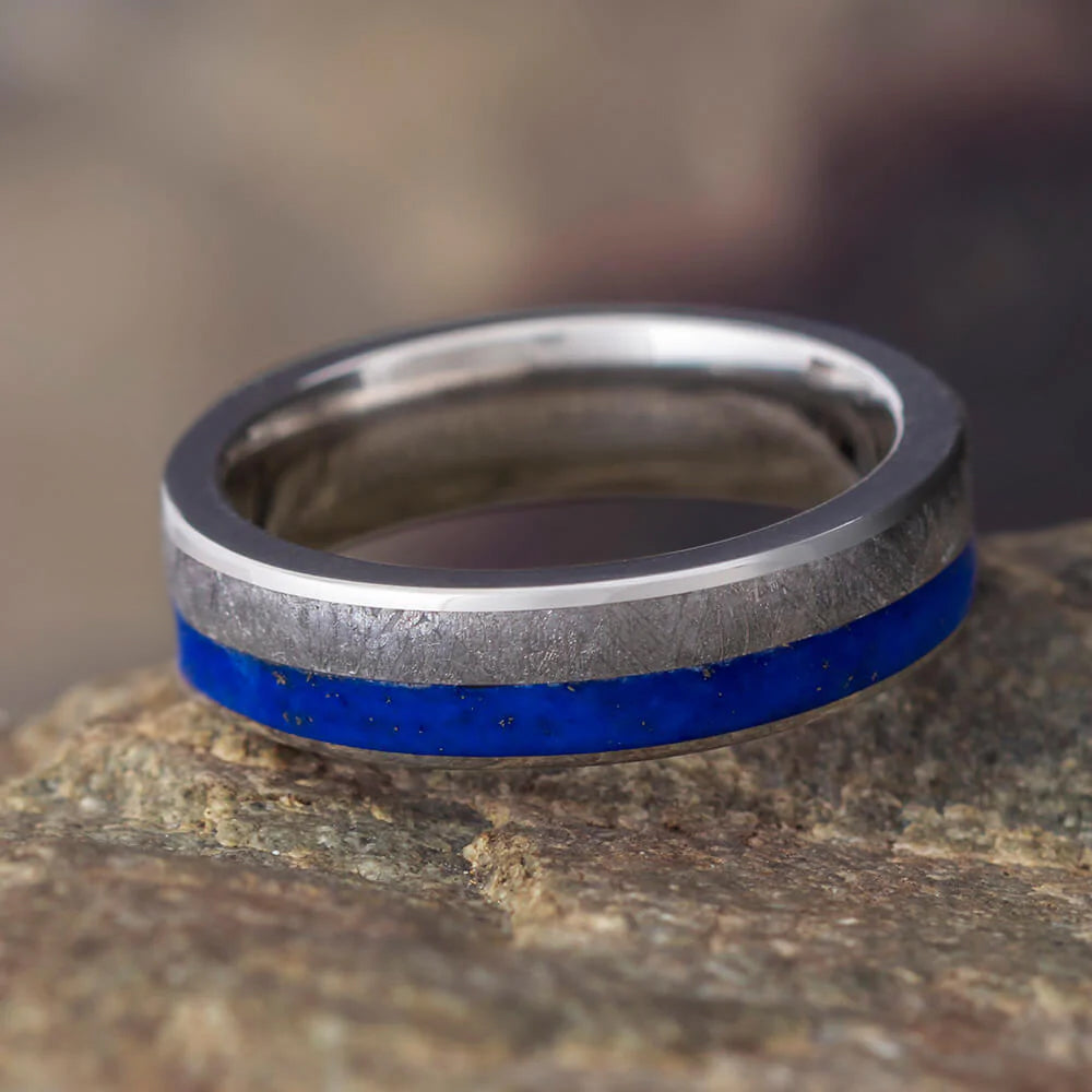 Lapis Lazuli Wedding Bands | Jewelry by Johan