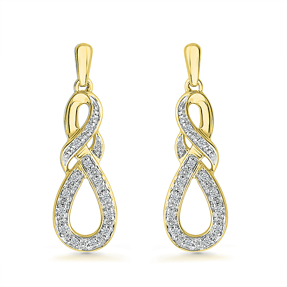 Infinity Heart Diamond Dangle Earrings | Jewelry by Johan