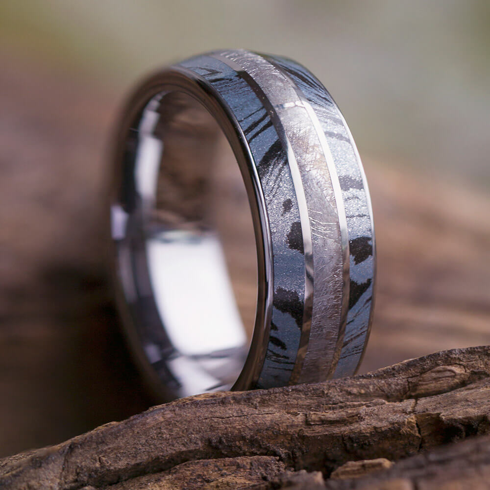 Muskoka - Men's Black Wooden Ring (8mm Width) – Northern Royal, LLC