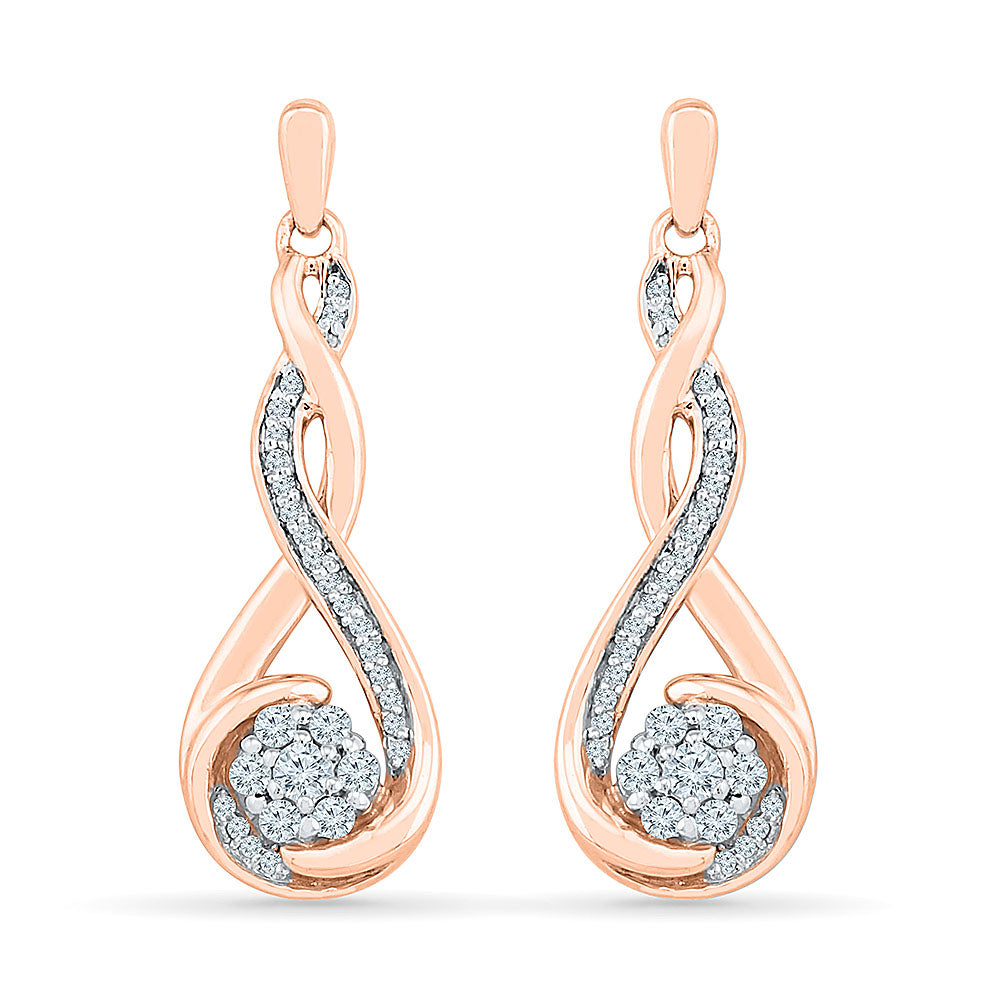 Teardrop Diamond Necklace & Dangle Earrings Gift Set