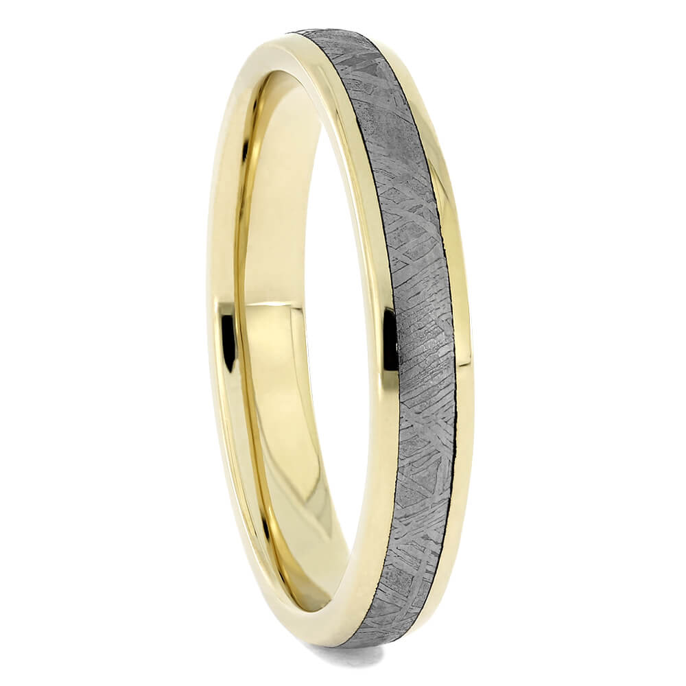 Guitar String Wedding Band in Gibeon Meteorite