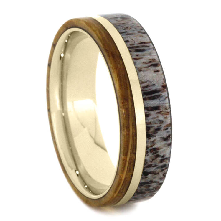 Wood Wedding Bands | Jewelry by Johan Tagged "white-gold"