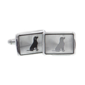 Dog Lover Gifts available at Dog Krazy Gifts - Black Dog Cufflinks, part of the range of Labrador themed gifts available from DogKrazyGifts.co.uk