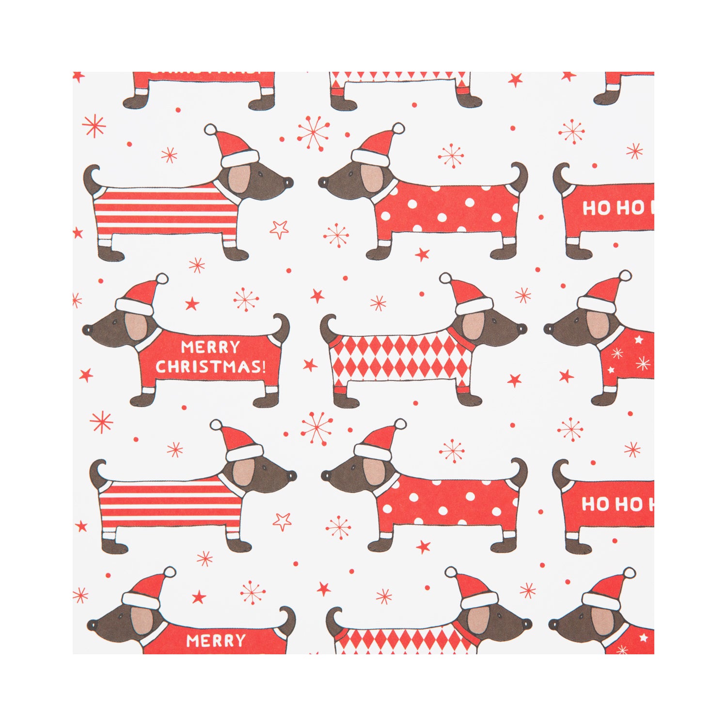 Dachshund Christmas Wrapping Paper - Three Sheets - Dog Krazy Gifts
