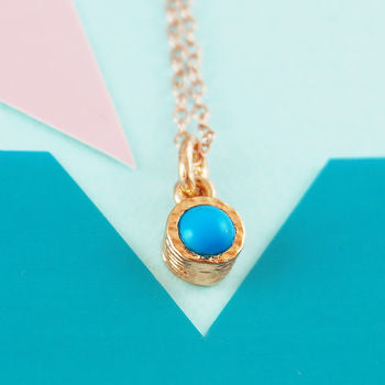 turquoise birthstone necklace