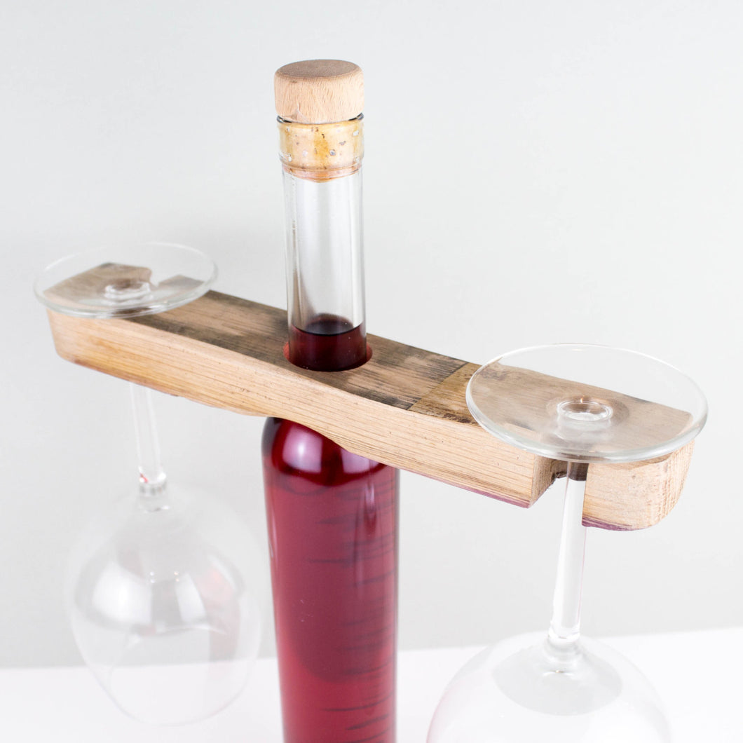 Whisky Barrel Stave Wine Glass Caddy Wine rack - Wudwerx