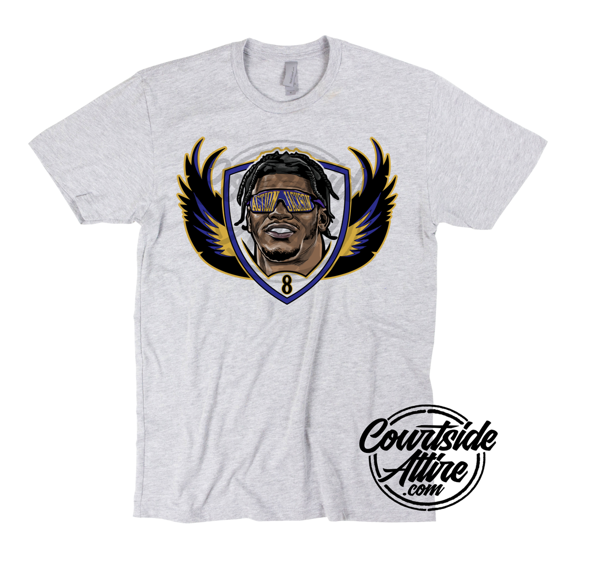Lamar Jackson Mens Action Shirt Baltimore jersey adult – Courtside Attire