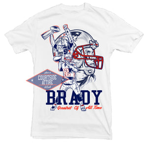 Tom Brady G.O.A.T Shirt Mens Patriots Adult