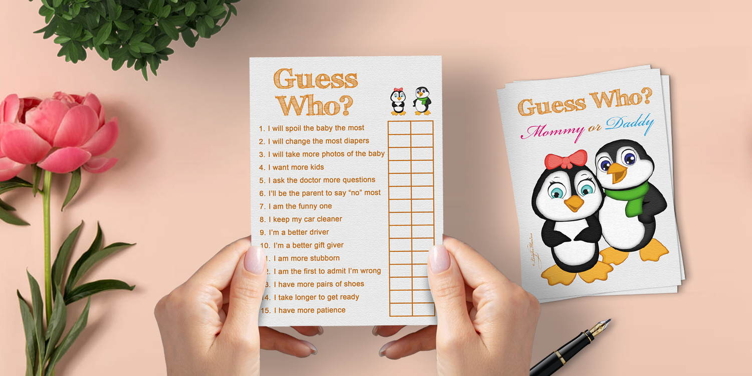 Baby shower game cards and invites