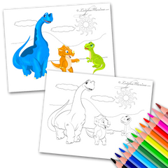 Dinosaurs Coloring Page