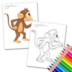 Monkey Coloring Page