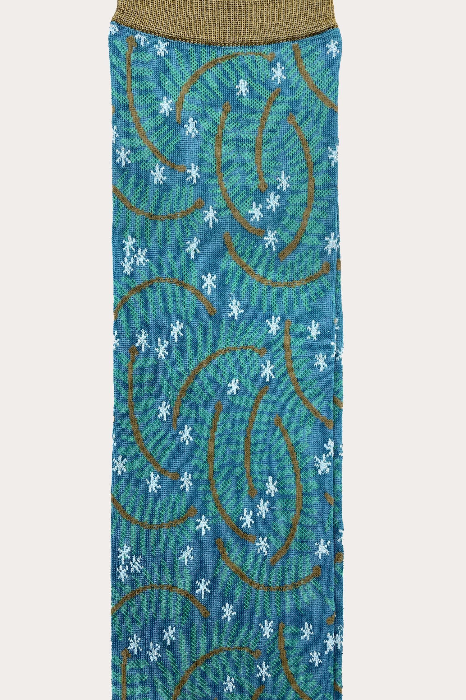 Tumbling Pines Knee-high Sock <br> Turquoise