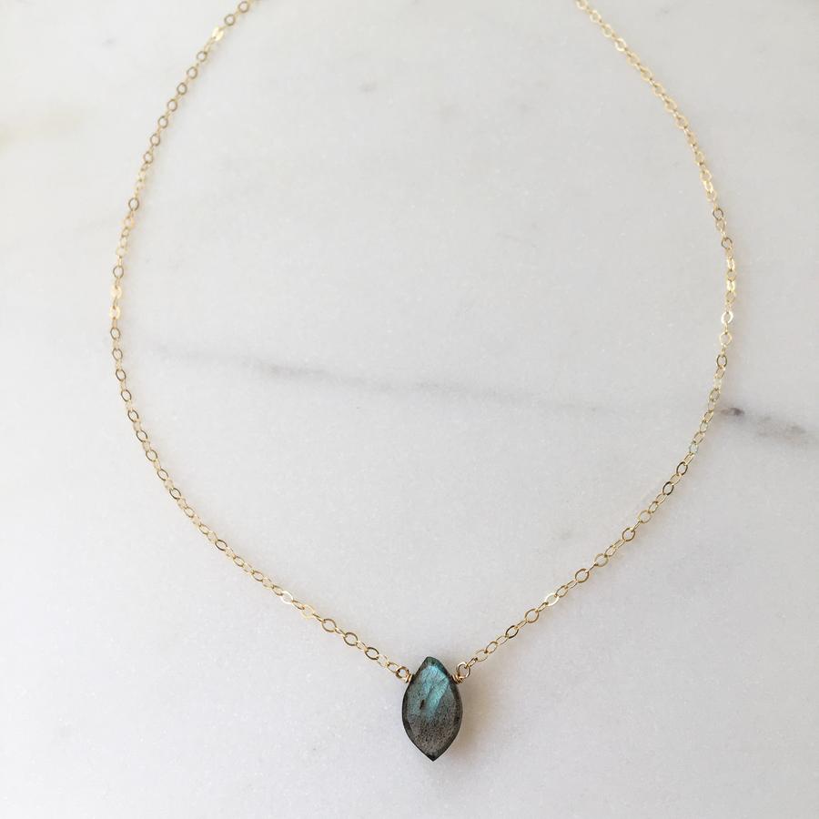 Marquise Necklace - 14k Gold Fill