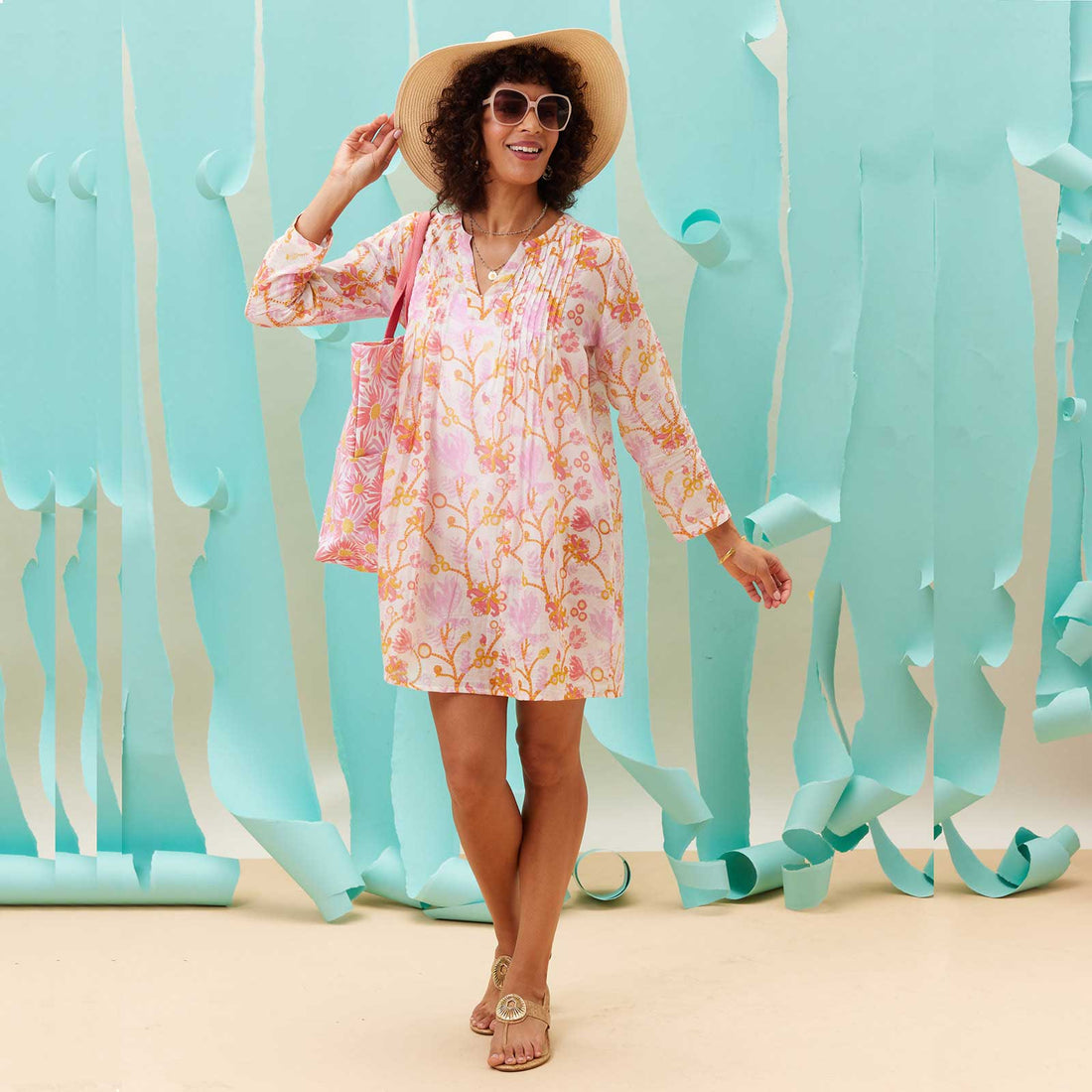 Palm Leaf Swim Dress by bonprix