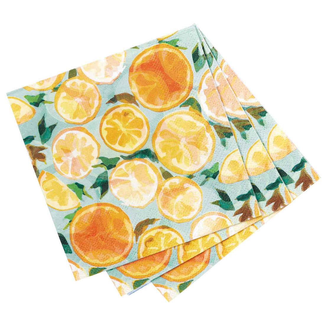 Lemon Slices Blu Kitchen Tea Towel – rockflowerpaper LLC