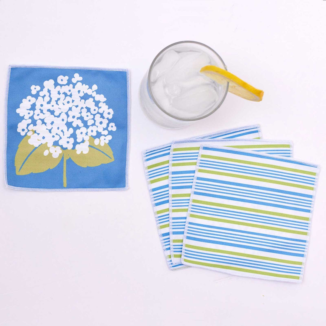 Hydrangea blu Kitchen Dish Cloths (Set of 3) – rockflowerpaper LLC