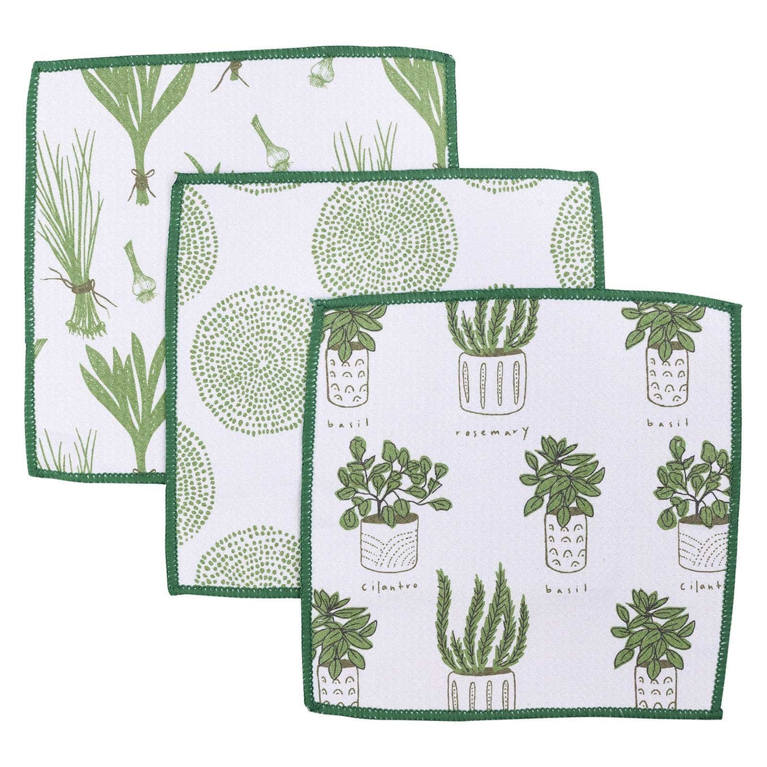 Design Imports Set of 3 Hey There Fancy Plants Kitchen Towels