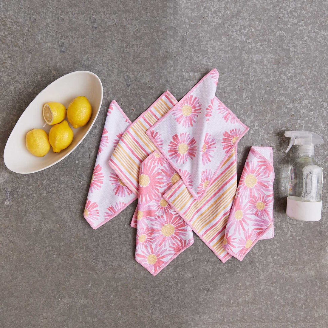 Lemon Slices Blu Kitchen Tea Towel – rockflowerpaper LLC