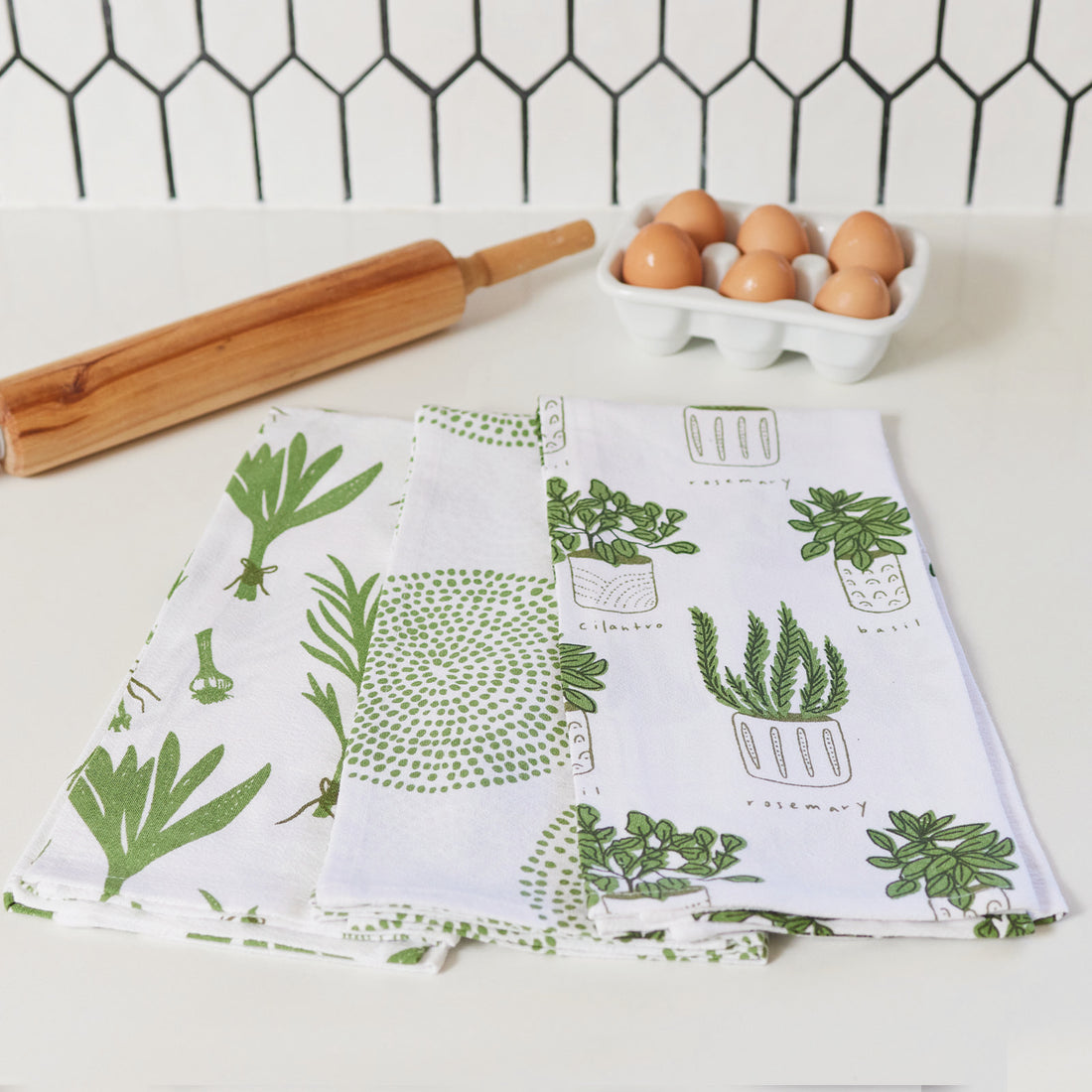 Handmade Dish Towel - Green – The Cliffrose