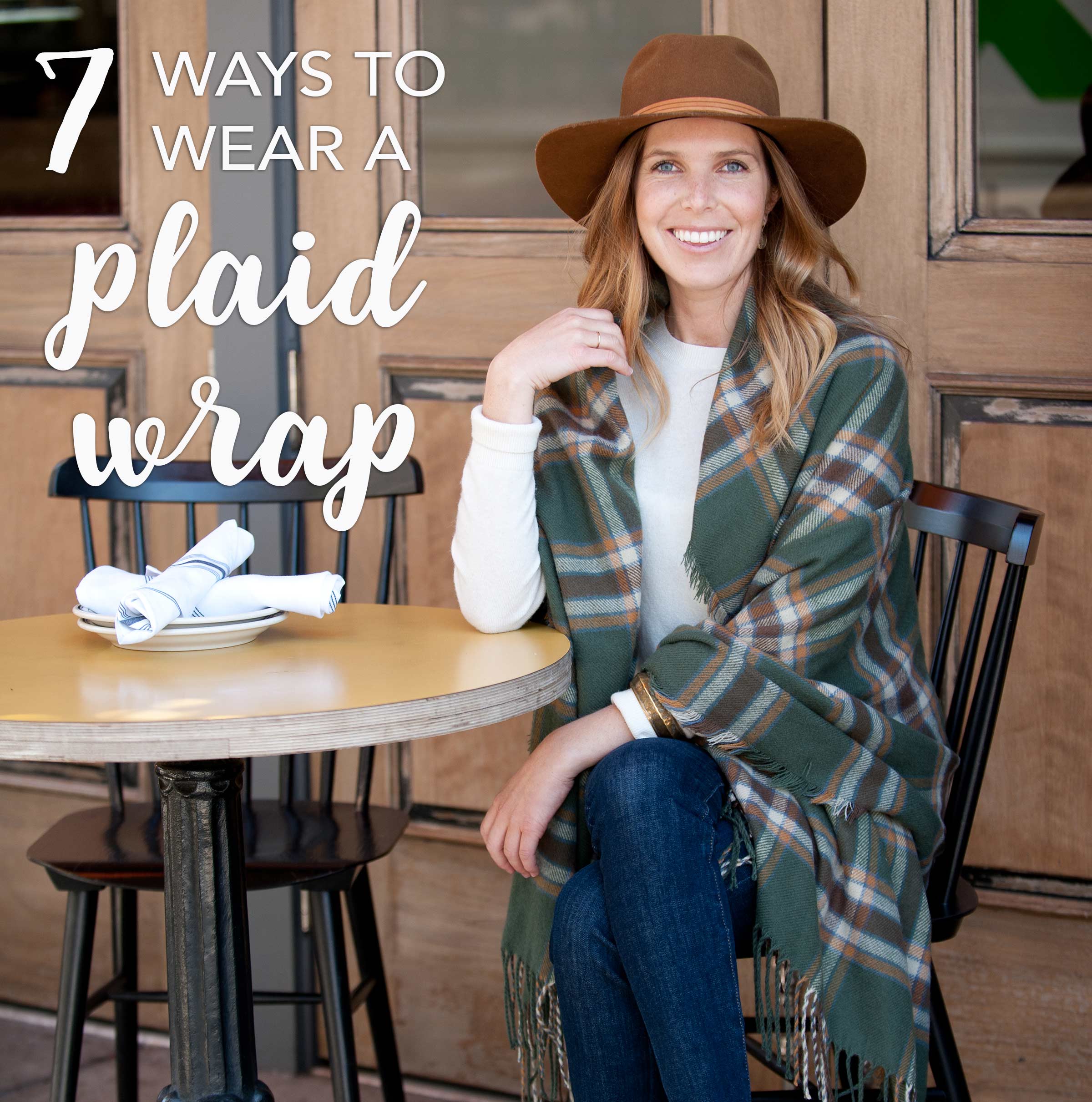 7 ways to wear a plaid wrap