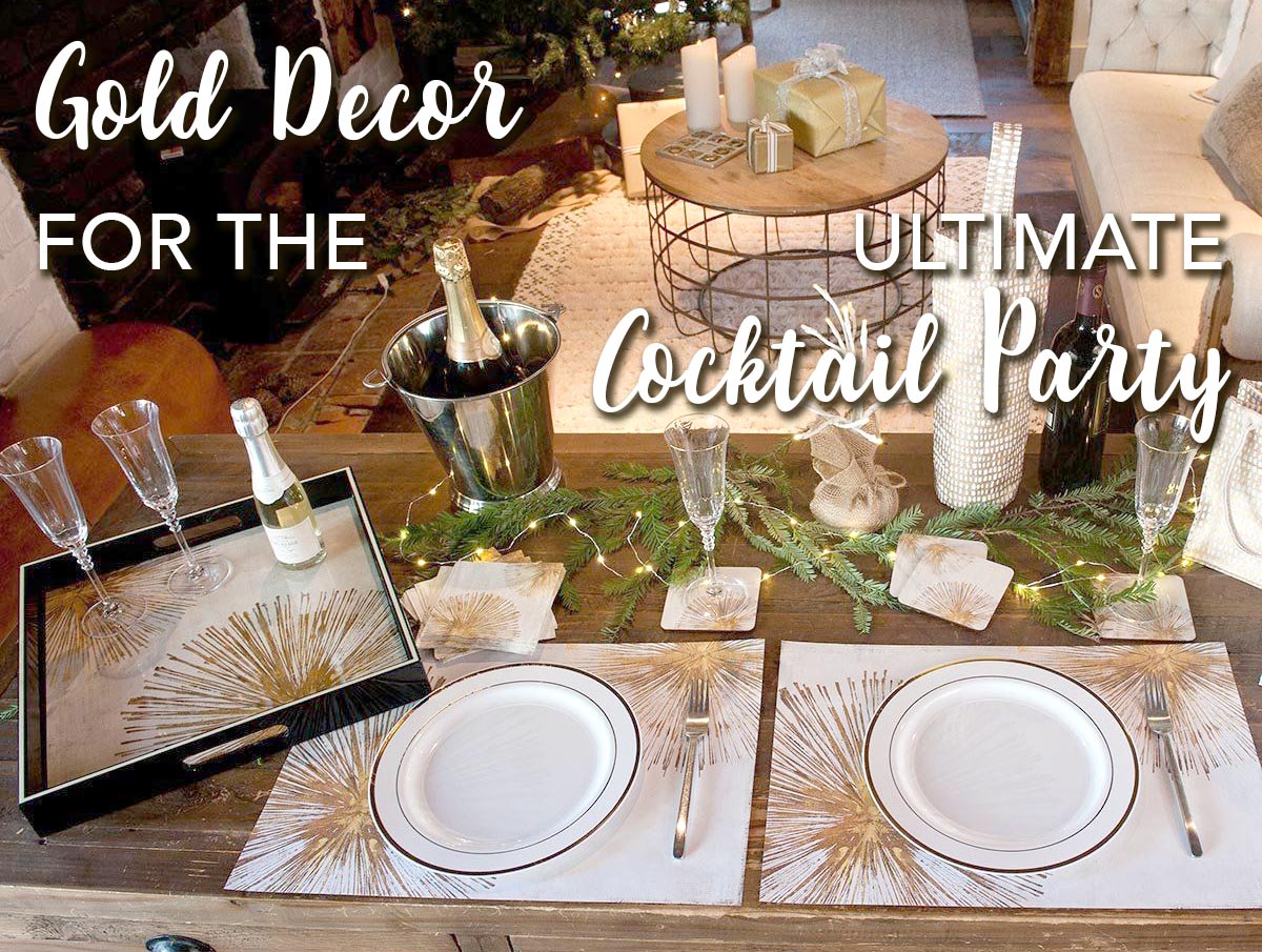 Gold Decor for the Ultimate Cocktail Party