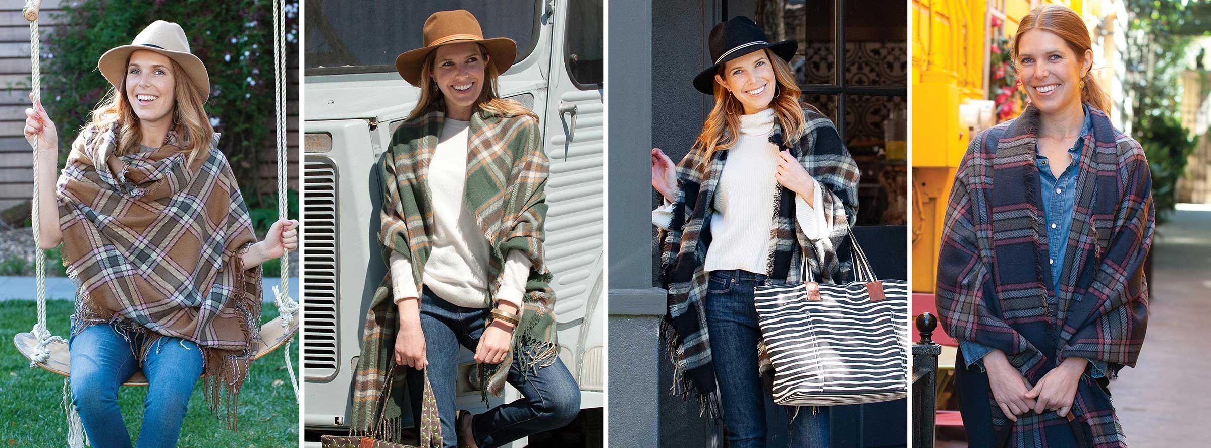 How To Wear A Plaid Scarf - Different Plaid Scarves