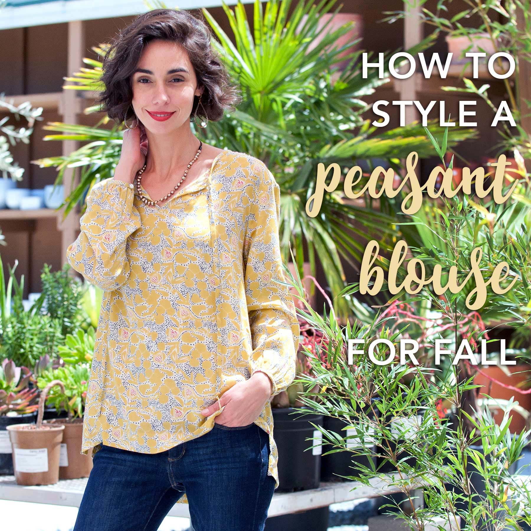 How to Style a Peasant Blouse for Fall 