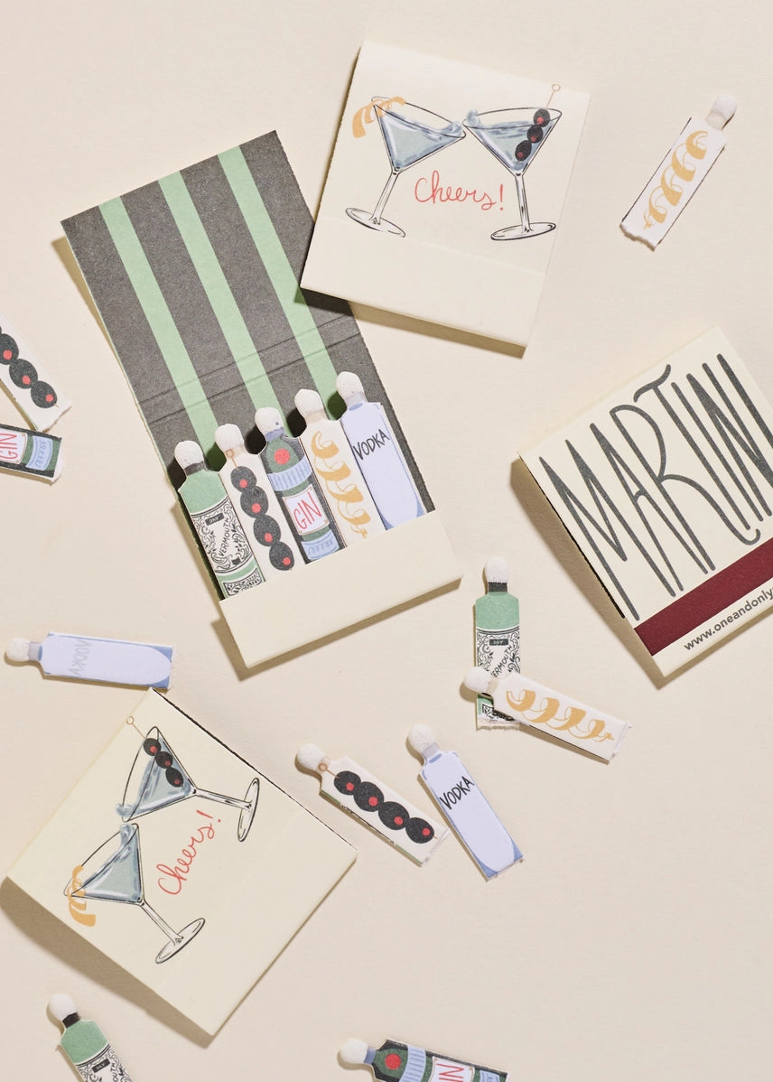 Martini Printed 10 Stem Matchbook