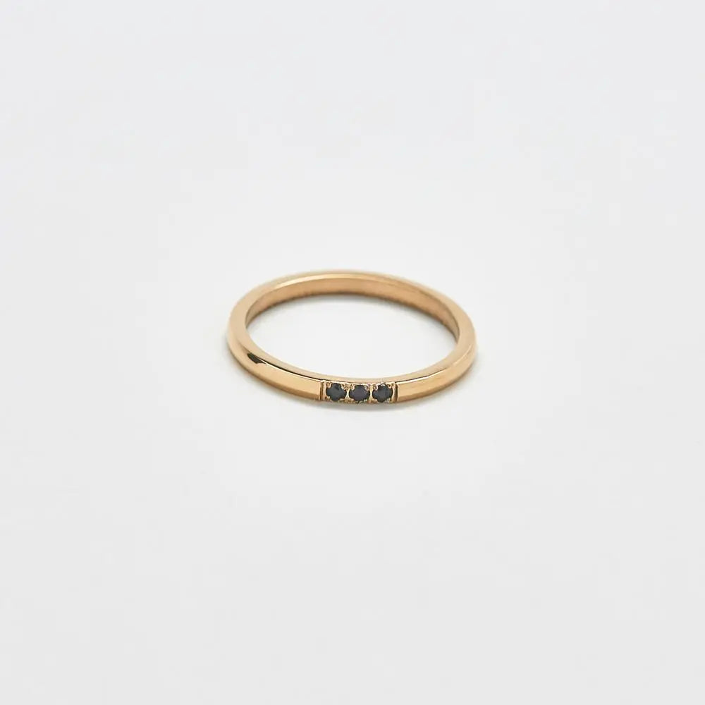 Black Pave Stacking Ring