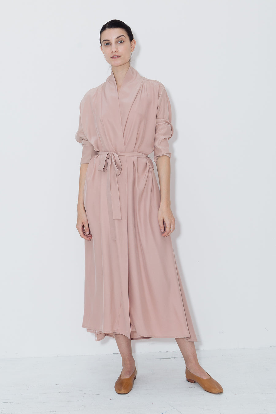 Blush Kimono Robe Dress – DATURA