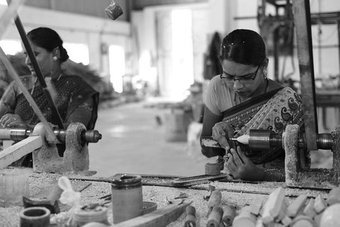 women making Varnam toys