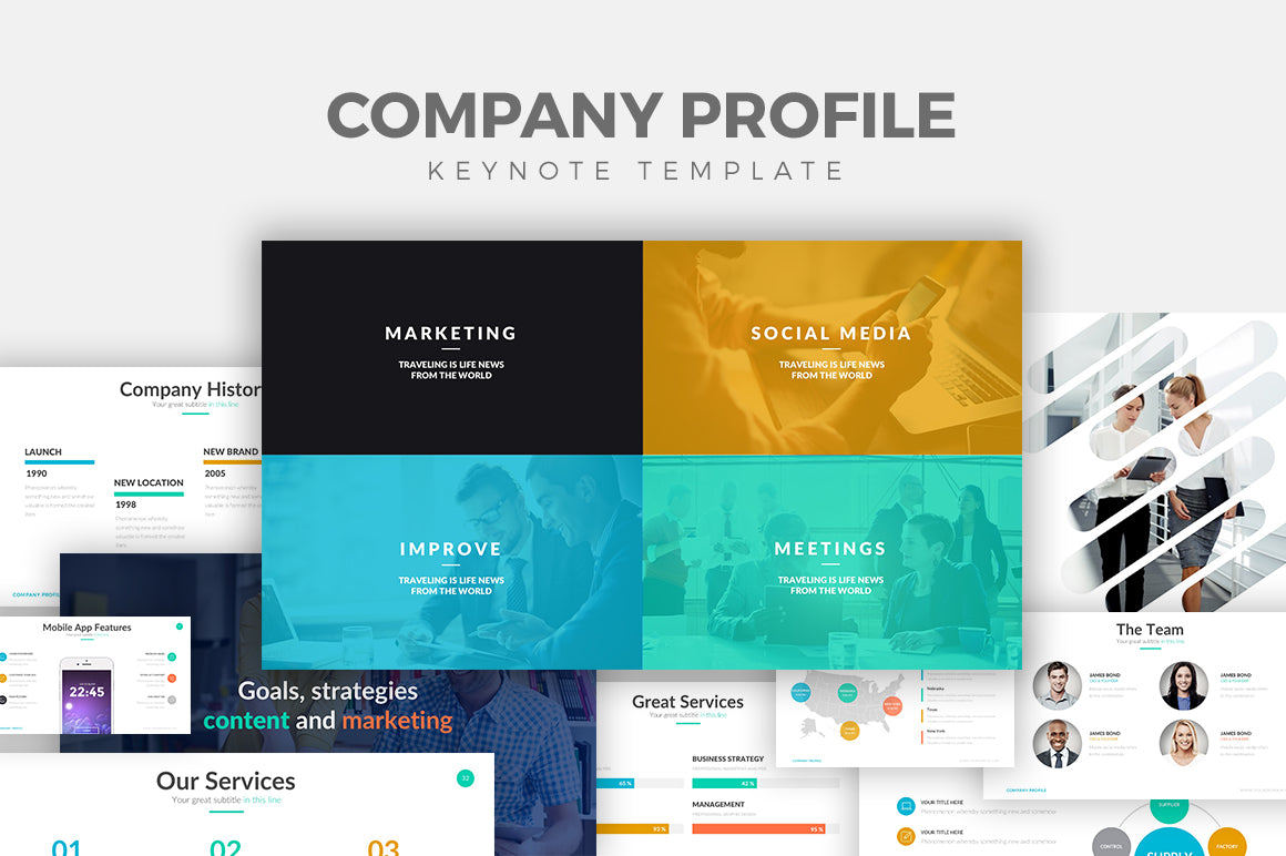 Company Profile Keynote Template - Presentations on ...