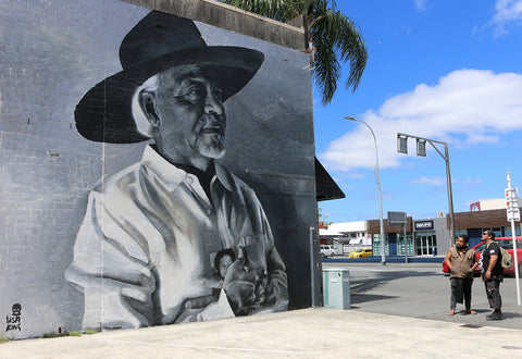 A large mural by Lisa King