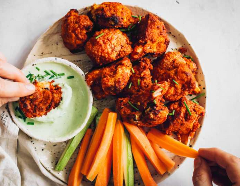 Vegan Cauliflower Buffalo Wings - Nutriciously