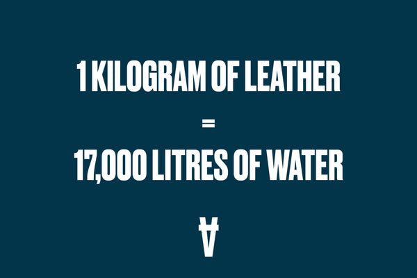 1 kilogram of leather equals 17,000 litres of water.