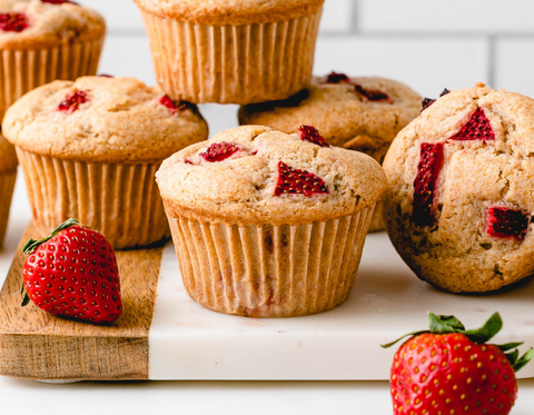 Vegan Strawberry Muffins - The Simple Veganista