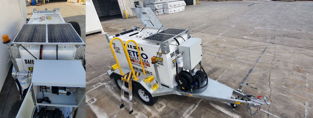 Cube Fuel Trailer with Solar Panels from PETRO Industrial