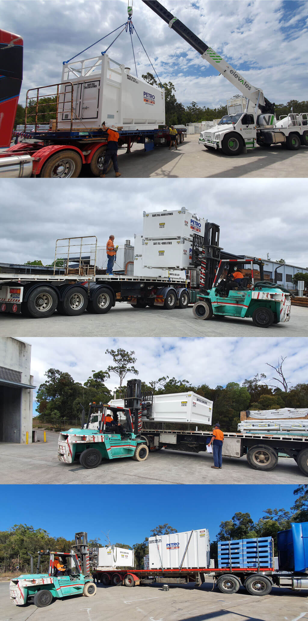 Loading of self-bunded fuel storage tanks at PETRO Industrial