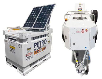 PETRO Industrial Cube Tank and Trailer with Solar Panel Kits