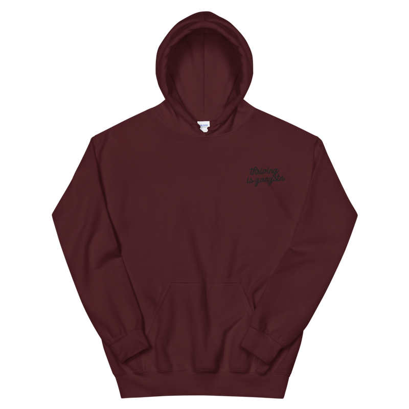 red thriving hoodie