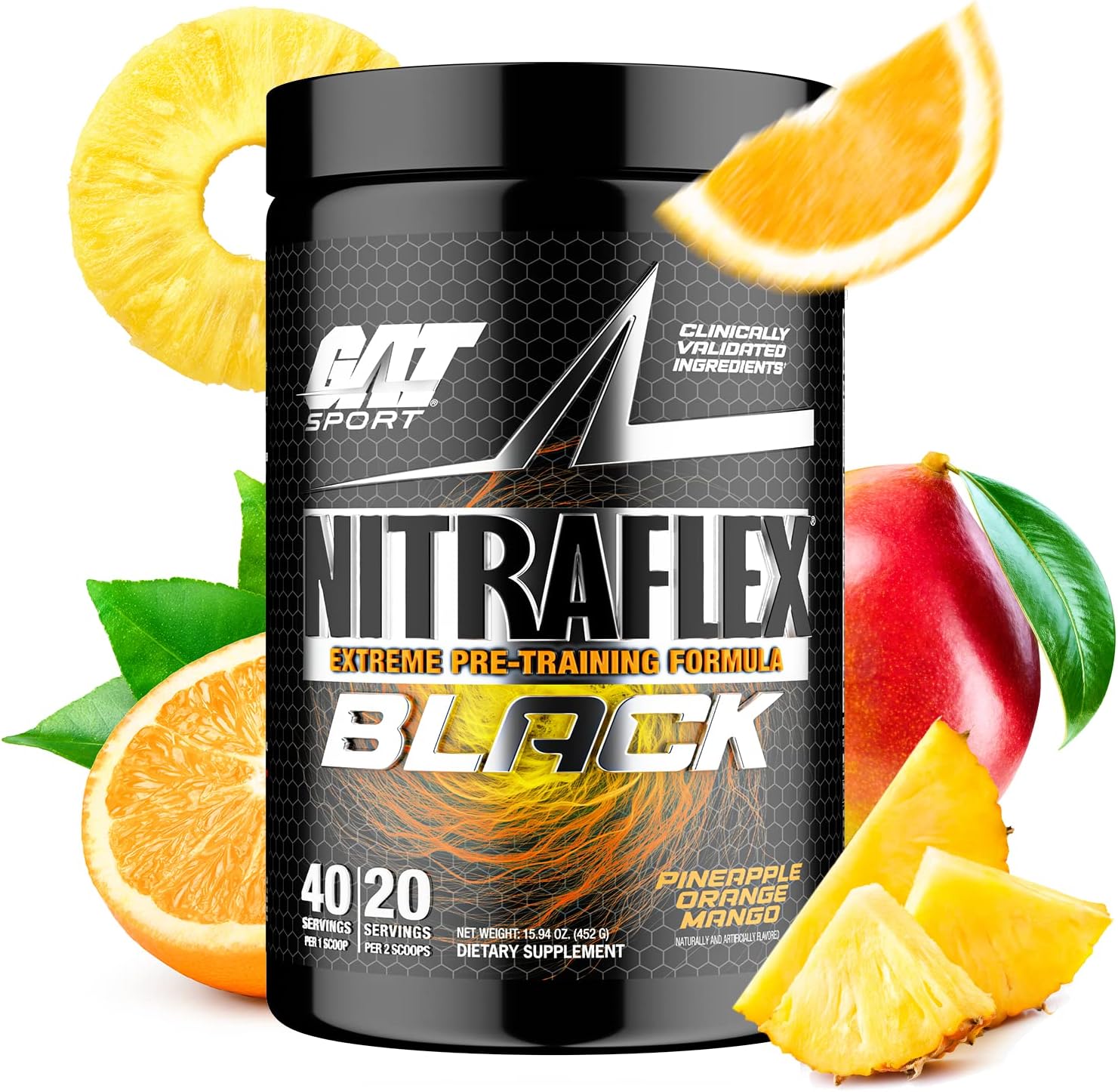 GAT Sports Nitraflex 0.66lbs, 300gm ( 30 Servings ) - Pre Workouts