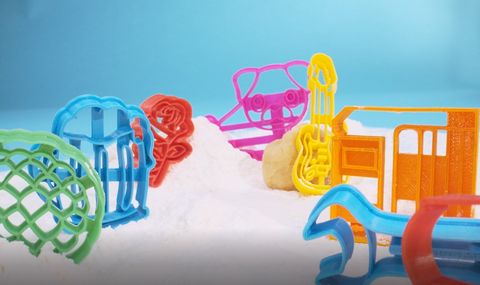 Colorful individual cookie cutters from the 3D printer