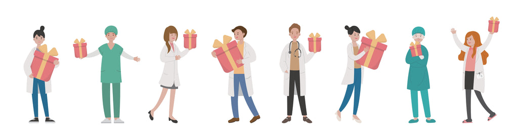 Gifts for medical students and doctors. Happy doctors